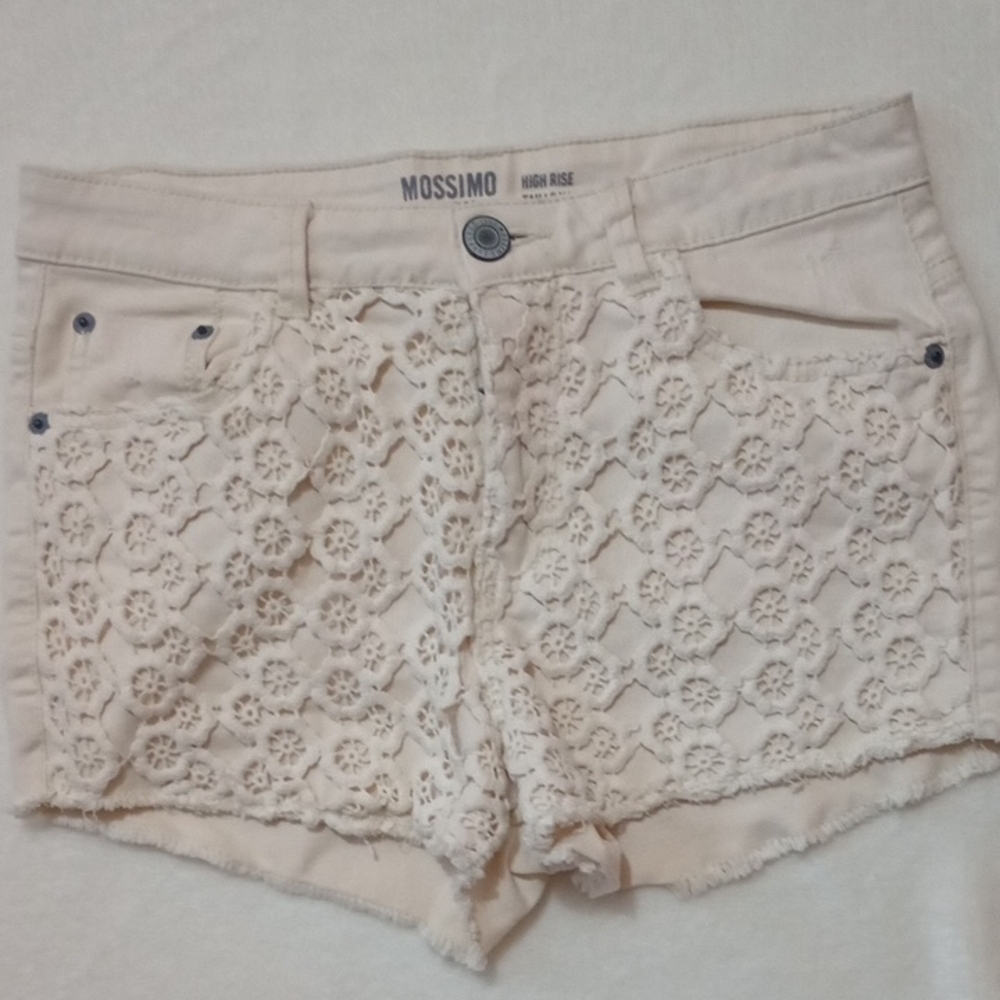 Mossimo Supply Co. Cream High Waist Shorts